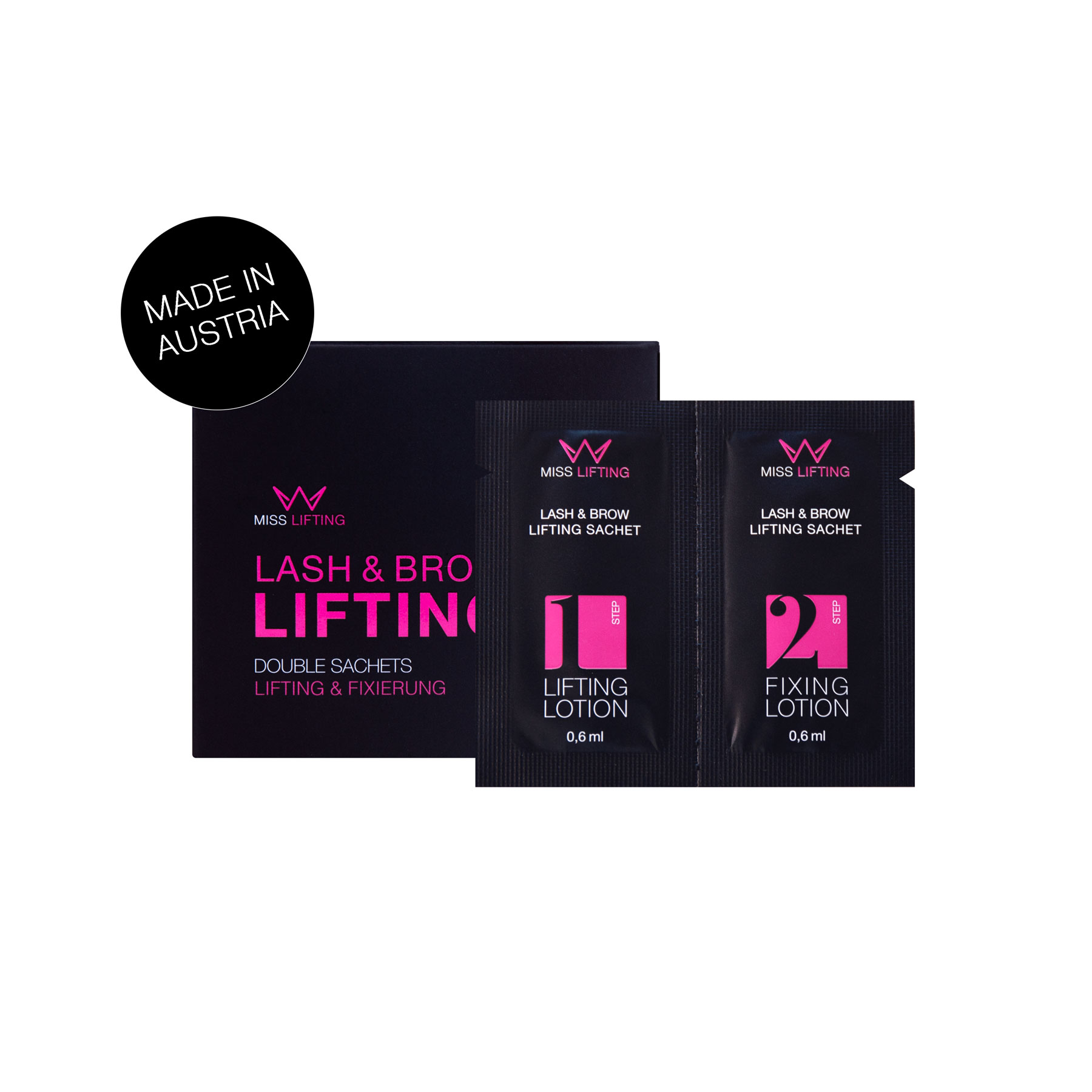 10x Lash & Brow Lifting Sachets | Lotion & Fixierer | 6 min Einwirkzeit | bis zu 20 Behandlungen